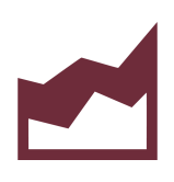 Icon of a rising line graph symbolizing growth or progress.