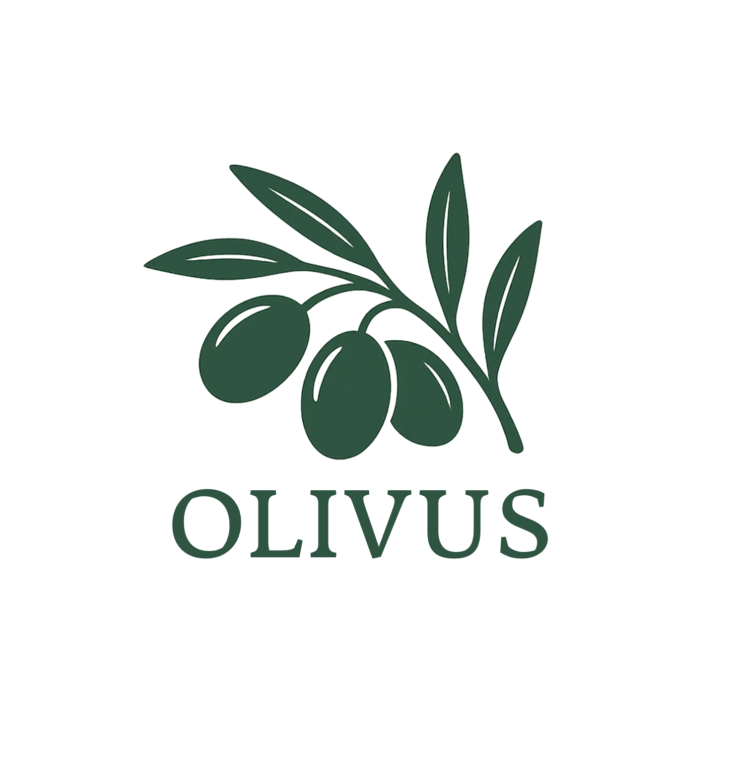 Olive branch logo with text "OLIVUS".